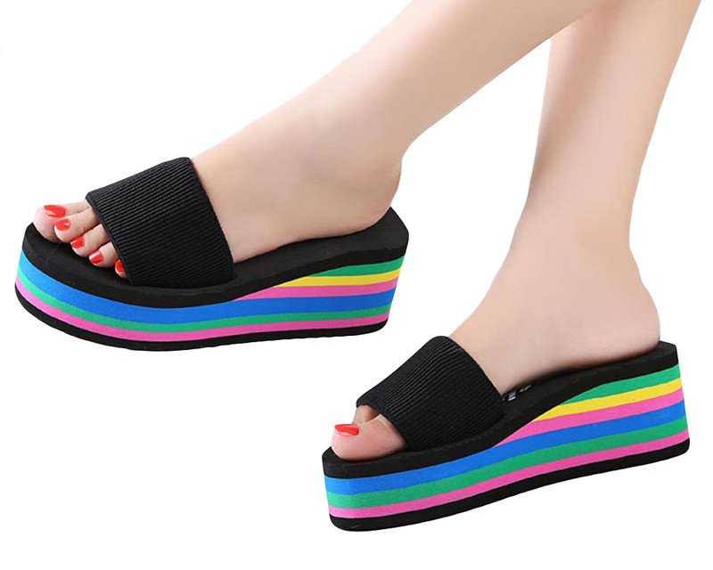 Colorful Wedge Beach Sandals - Queerksâ¢