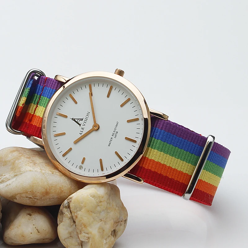 LGBT Pride Rainbow Stainless Steel Wristwatch - Queerks™