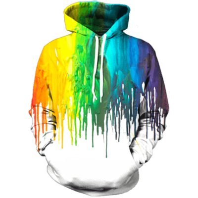 Rainbow Pride Paint Drip Hoodie Sweatshirt