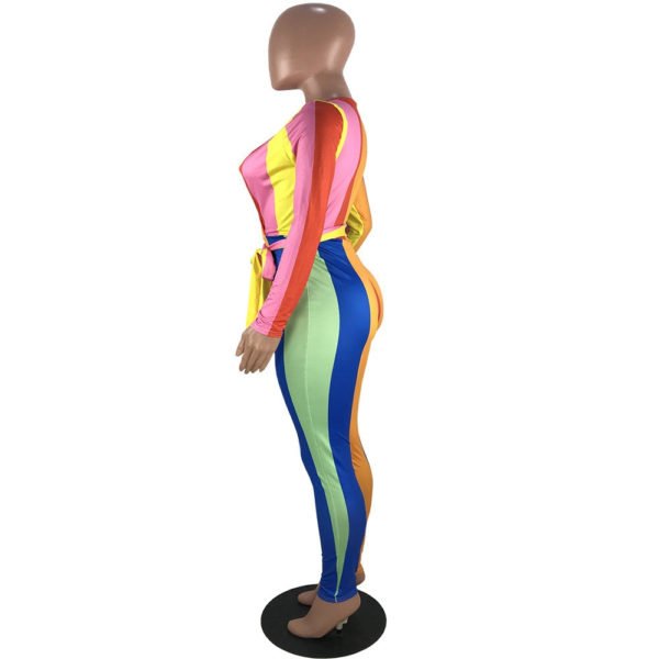Rainbow Striped Sexy Tight Jumpsuit - Queerks™