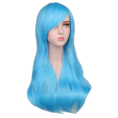 Long Bright Synthetic Wig (Various Colors)