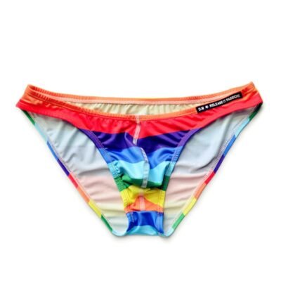 Gay Pride Rainbow Striped Men's Swimwear
